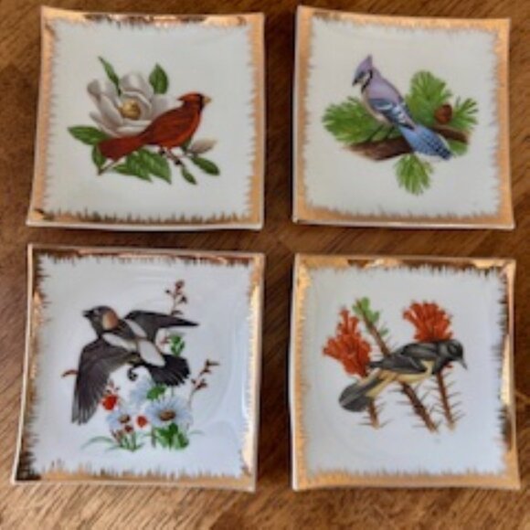 Vintage Bradley Exclusives Bird Coasters/Plates – Set of 4 - Picture 6 of 10
